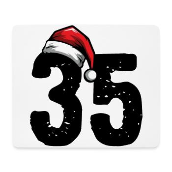35 Number Christmas - Mouse Pad (horizontal) - white - Front