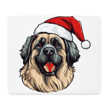 Leonberger Dog Christmas Portrait Xmas - Mouse Pad (horizontal) - white - Front