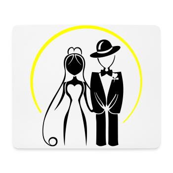 Jeunes Mariés, Couple Marié, Mariage - Tapis de souris (format paysage) - blanc - Devant