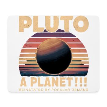 Pluto A Planet Retro Sonnenuntergang Advocacy Design - Mousepad (Querformat) - Weiß - Vorne