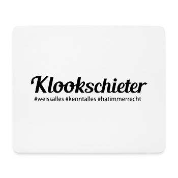 Klookschieter - Mouse Pad (horizontal) - white - Front