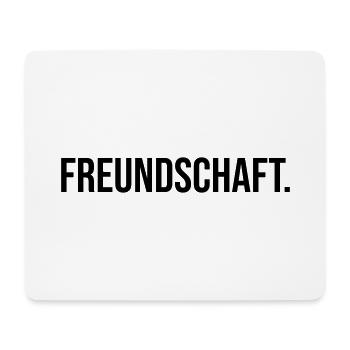 Freundschaft Wort Schwarz weiß Geschenk Idee - Mousepad (Querformat) - Weiß - Vorne