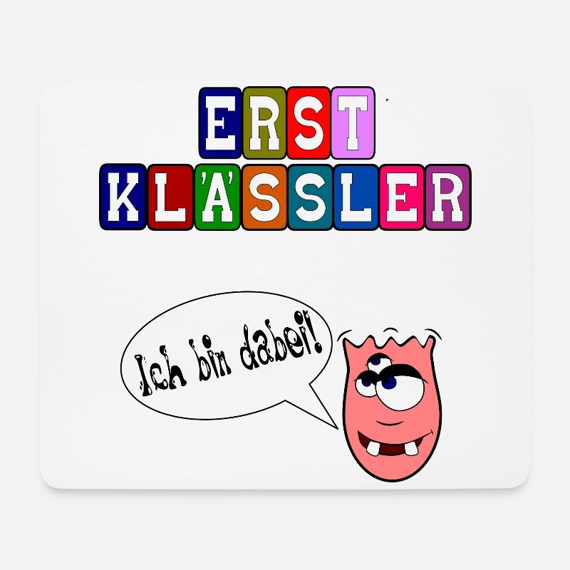 Erstklassler - Ich bin dabei - Schulanfänger - Mousepad (Querformat) - Weiß