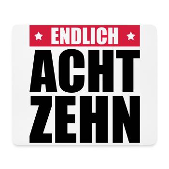endlich 18 jahre - Mousepad (Querformat) - Weiß - Vorne