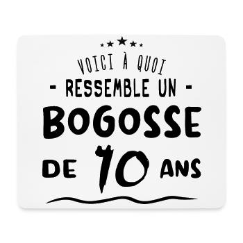 voilà à quoi ressemble un bogosse de 10 ans cadeau - Tapis de souris (format paysage) - blanc - Devant