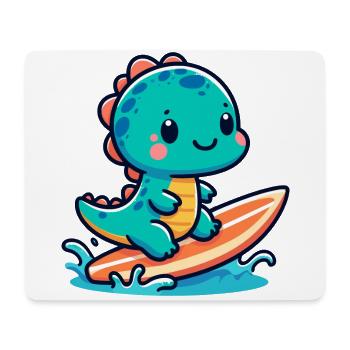 Designs For Kids – Lustige Dinosaurier - Mousepad (Querformat) - Weiß - Vorne