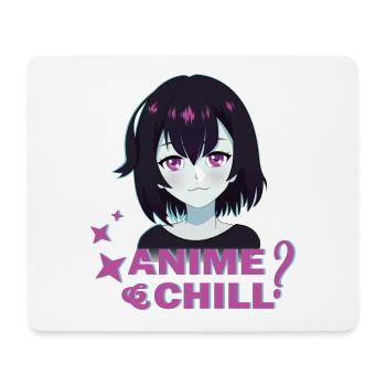 Anime & Chill cute Manga Girl - Mouse Pad (horizontal) - white - Front