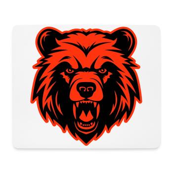 Bear Head - Mouse Pad (horizontal) - white - Front