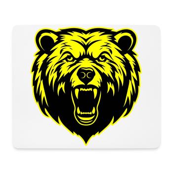 Grizzly Bear Head - Mouse Pad (horizontal) - white - Front