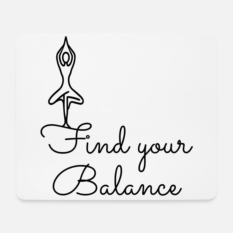 Find your Balance - Mouse Pad (horizontal) - white