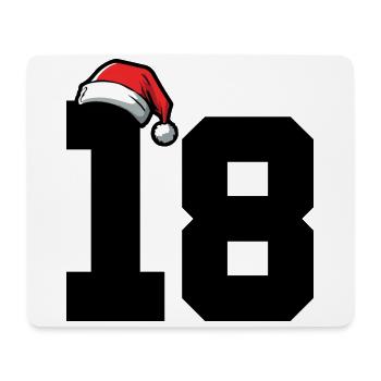 18 Zahl Weihnachten - Mousepad (Querformat) - Weiß - Vorne