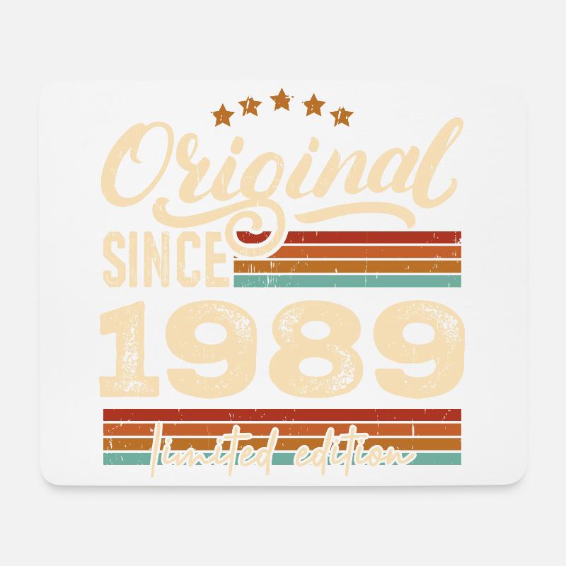 Original 1989 Jahrgang - 1989 Geburtstagsgeschenk - Mousepad (Querformat) - Weiß