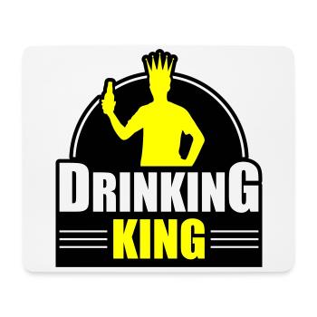 Drinker King Beer Drinking - Mouse Pad (horizontal) - white - Front