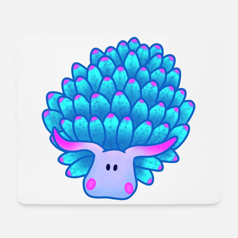 Blattschnecke, Blaue Meeresschnecke - Mousepad (Querformat) - Weiß
