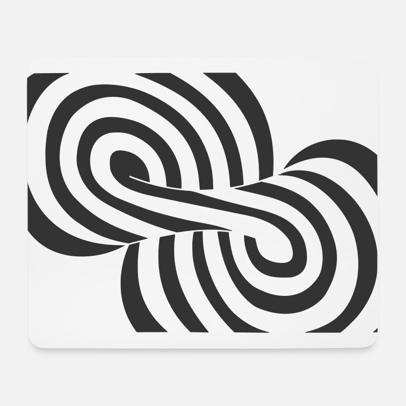 Wirbel - Mousepad (Querformat) - Weiß