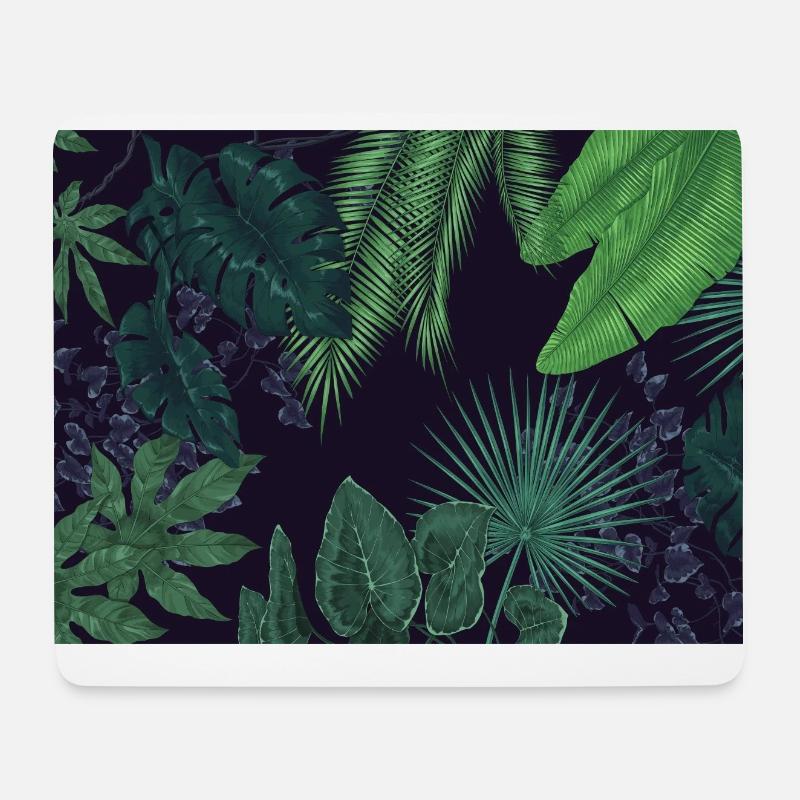 Tropische Blätter - Mousepad (Querformat) - Weiß