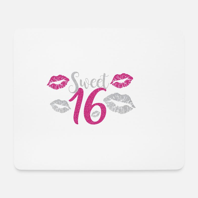 Sweet 16 - Mousepad (Querformat) - Weiß