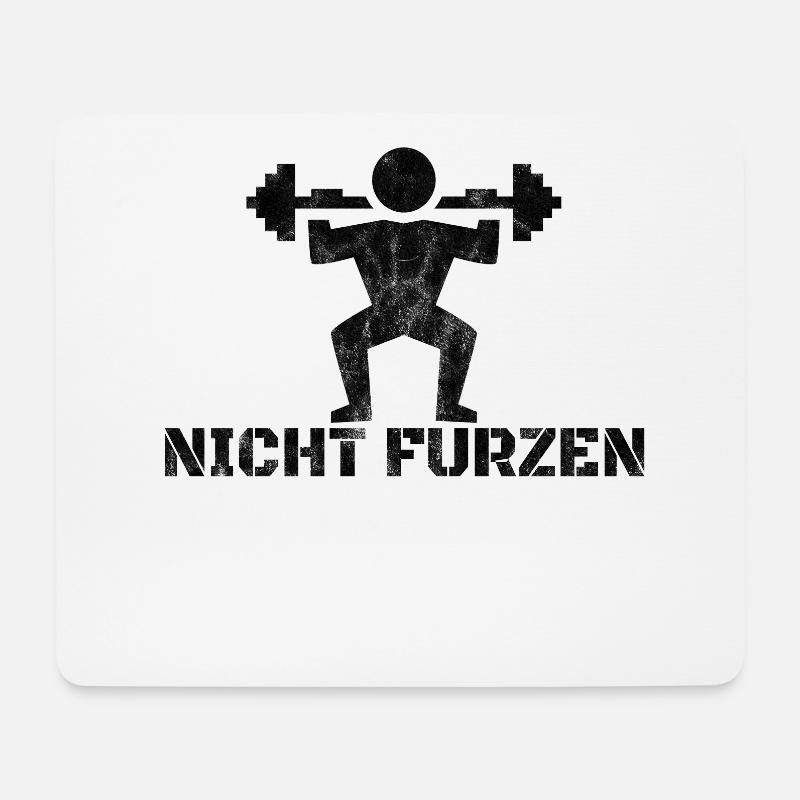 Kraftsport Bodybuilding Gym Training Gewicht witz - Mousepad (Querformat) - Weiß