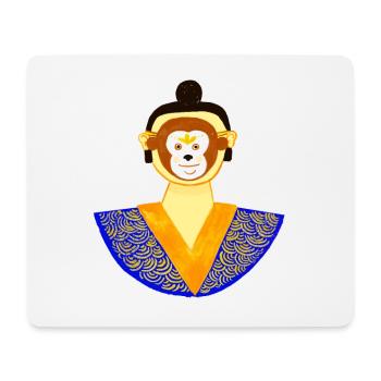 Un homme derrière le masque de singe - Tapis de souris (format paysage) - blanc - Devant