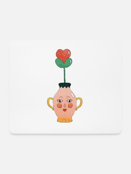 Liebeblume - Mousepad (Querformat) - Weiß