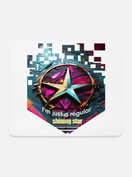 shining star - Mousepad (Querformat) - Weiß