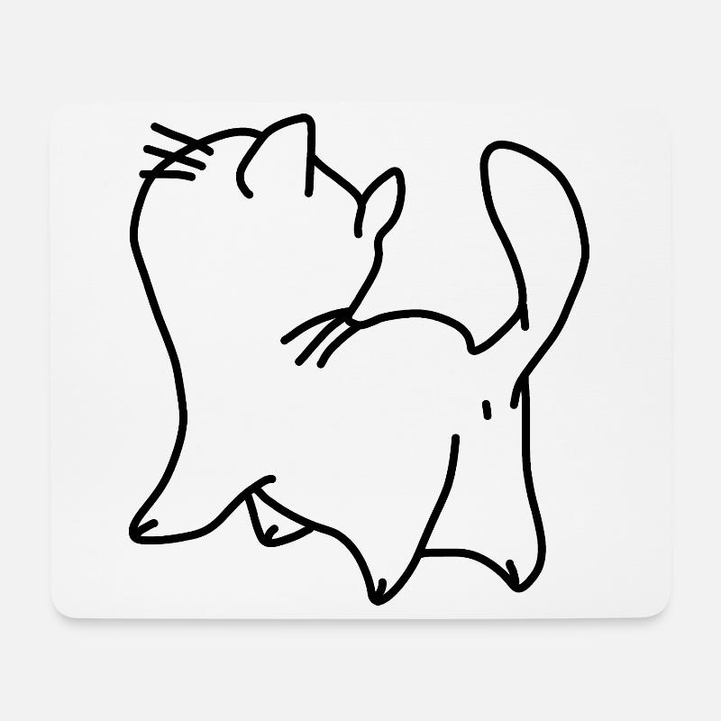 Katze Kätzchen Klein - Mousepad (Querformat) - Weiß