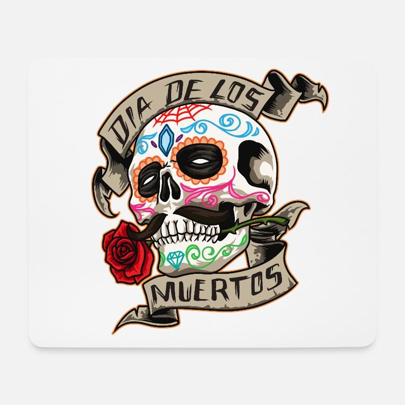 Dia de los muertos Calavera Day Of The Dead - Mousepad (Querformat) - Weiß
