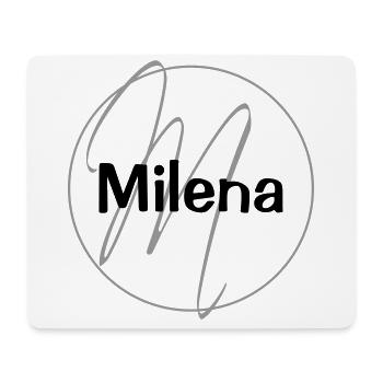 Milena Name First Name Circle Calligraphy - Mouse Pad (horizontal) - white - Front