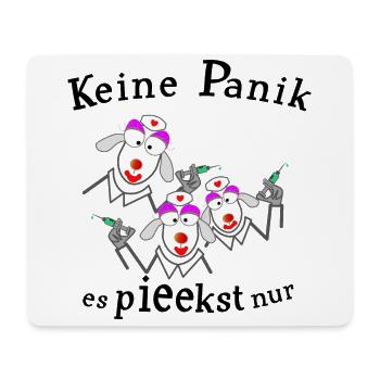 Keine Panik vor der Spritze - Mousepad (Querformat) - Weiß - Vorne