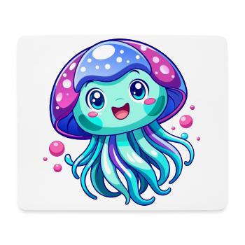 Süße Qualle - Mousepad (Querformat) - Weiß - Vorne