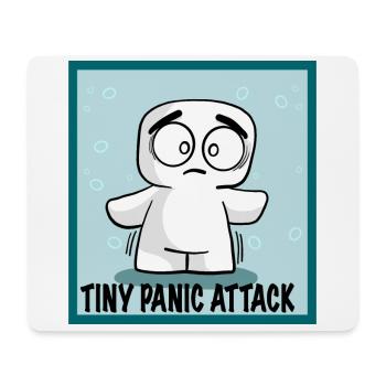 KLEINE PANIKATTACKE EMOTICON EMOTI MARSHMALLOWTIS - Mousepad (Querformat) - Weiß - Vorne