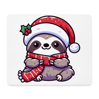 Süßes Faultier Chibi Weihnachten Mops Cartoon - Mousepad (Querformat) - Weiß - Vorne