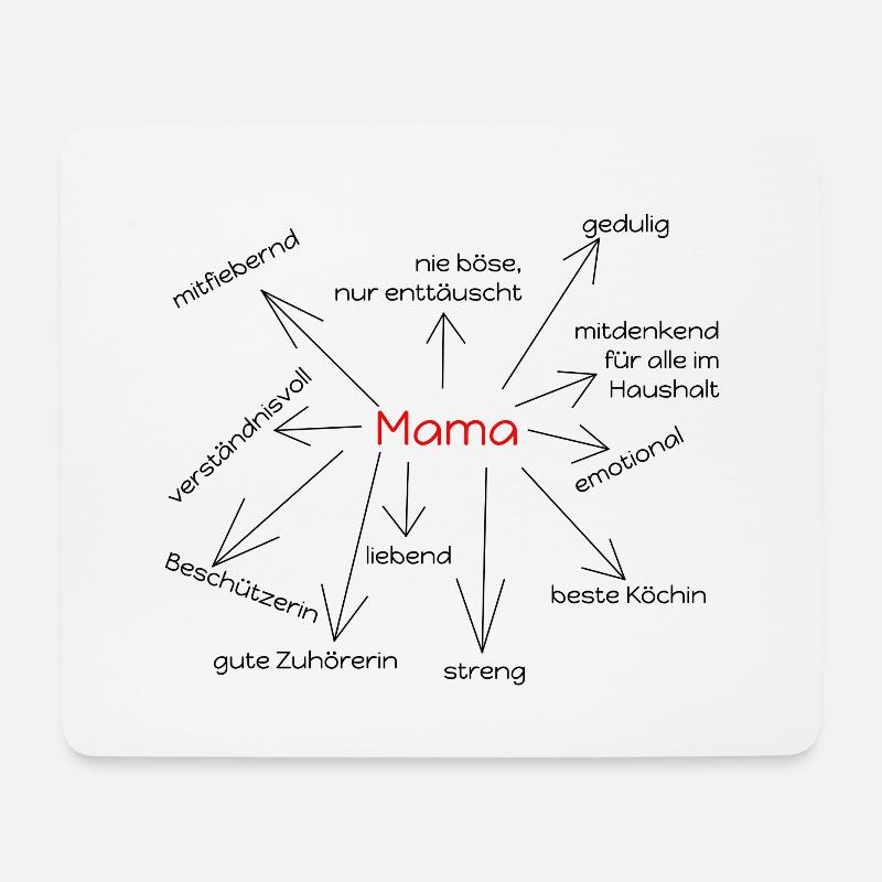 Mamas Eigenschaften - Mousepad (Querformat) - Weiß
