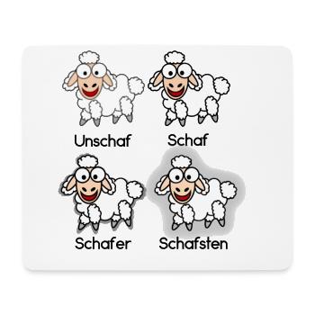 Unschaf Schaf Schafer Schafsten #Schafmania - Mousepad (Querformat) - Weiß - Vorne