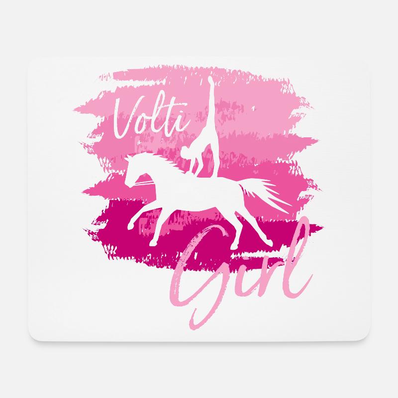 Volti Girl Pferdesport Voltigieren by TinaShirts - Mousepad (Querformat) - Weiß