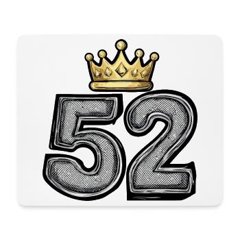 52 Number Krone - Mouse Pad (horizontal) - white - Front
