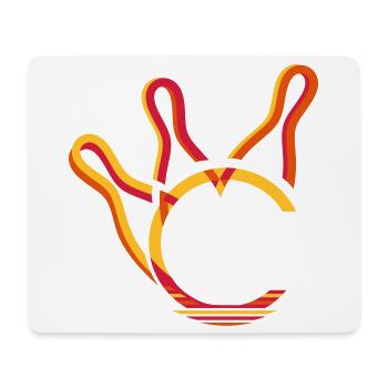 drei Kegel und eine Kugel - Mousepad (Querformat) - Weiß - Vorne