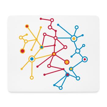 Molekül Muster - Mousepad (Querformat) - Weiß - Vorne