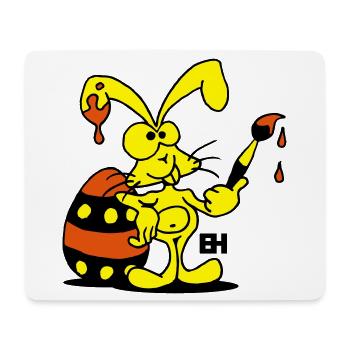 Osterhase - Mousepad (Querformat) - Weiß - Vorne