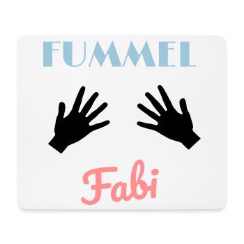 Fummel Fabi Funny Saying Design Hands Humor - Mouse Pad (horizontal) - white - Front