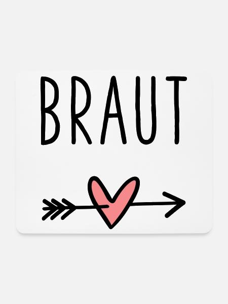Braut Herz Amor Pfeil Junggesellenabschied - Mousepad (Querformat) - Weiß