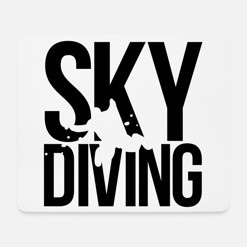 Fallschirmspringen skydiving - Mousepad (Querformat) - Weiß