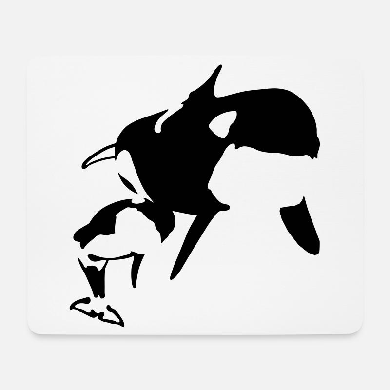 Orca - Mousepad (Querformat) - Weiß