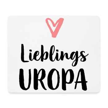 Lieblings Uropa Herz Geschenk Vatertag Geburtstag - Mousepad (Querformat) - Weiß - Vorne