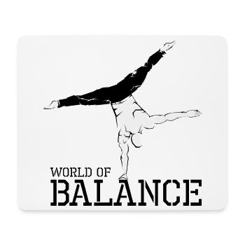 handbalance handstand calisthenics Sport Athlet - Mousepad (Querformat) - Weiß - Vorne