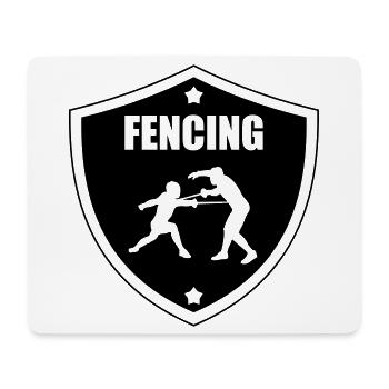 Fencing - Mouse Pad (horizontal) - white - Front