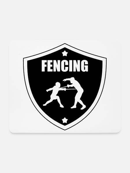 Fencing - Mousepad (Querformat) - Weiß