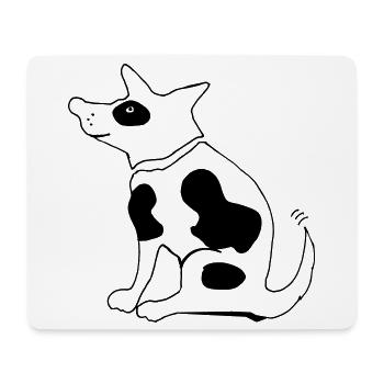 Drôle de chien tacheté, terrier - Tapis de souris (format paysage) - blanc - Devant