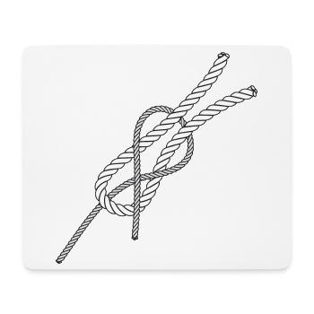 Noeud de connexion Noeud tisserand Schotstek - Tapis de souris (format paysage) - blanc - Devant