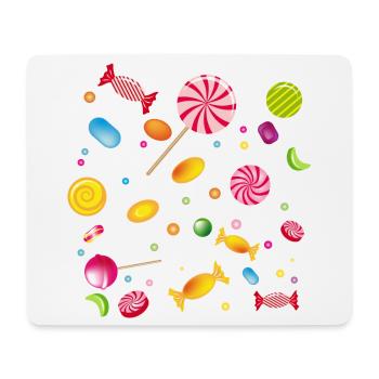 Eine Menge Süßigkeiten,Bonbons,Lollis und Kaugummi - Mousepad (Querformat) - Weiß - Vorne